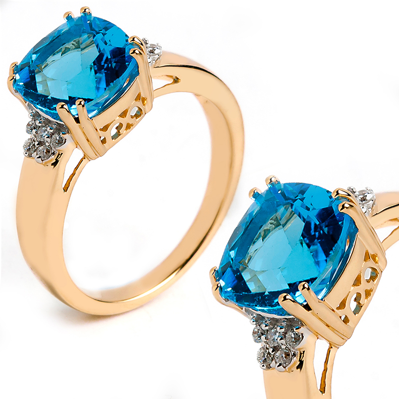 Topaz rings